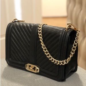 Chevron Quilted Love Crossbody